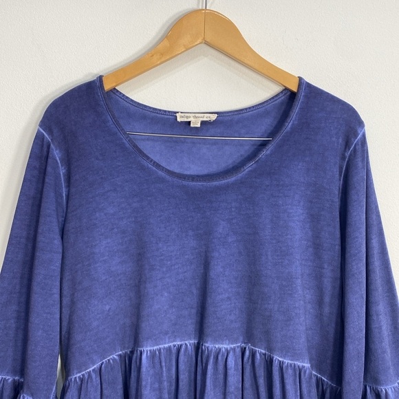 Indigo Threads Boho Washed Babydoll Blouse - Picture 2 of 11